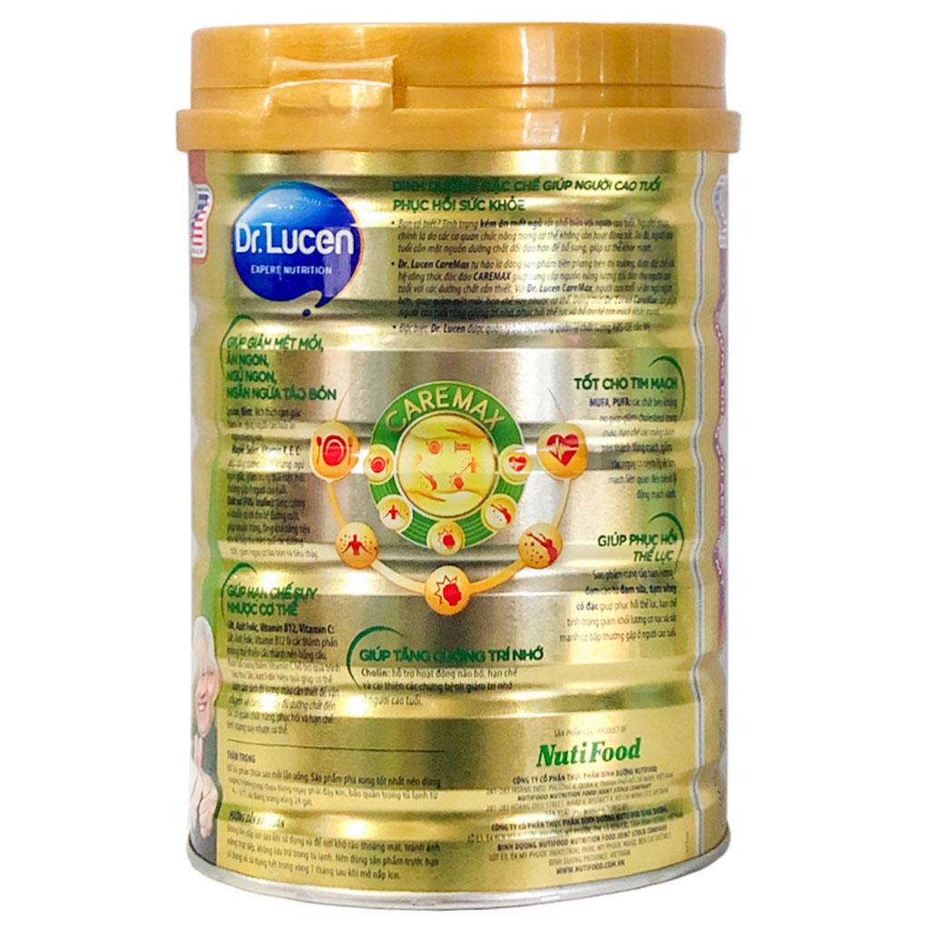Sữa Bột Nutifood Dr.Lucen CareMax Hộp 900g (Dinh dưỡng đặc chế giúp người cao tuổi PHỤC HỒI SỨC KHỎE)