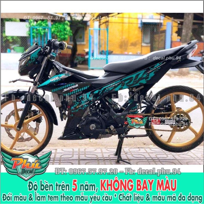 Tem rời Satria Xanh Lục bảo