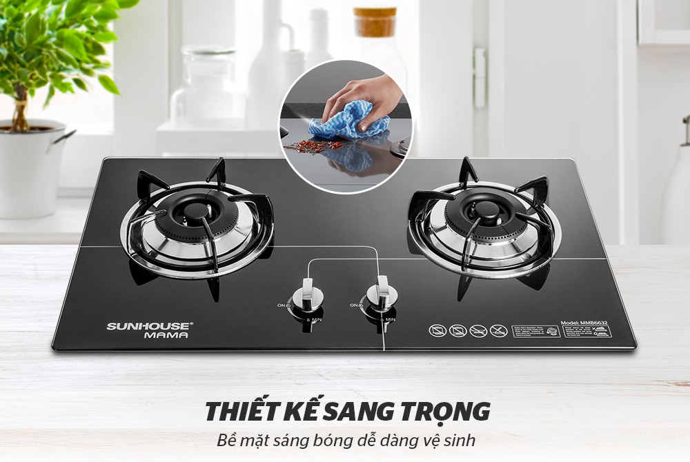 Bếp gas âm kính SUNHOUSE MAMA MMB6632