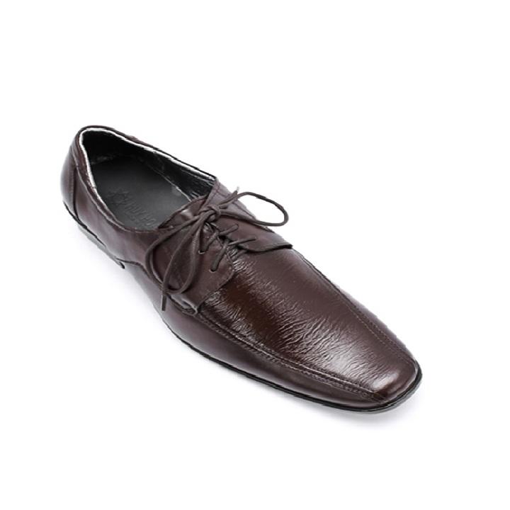 Giày da nam da bò màu nâu đỏ TH7112