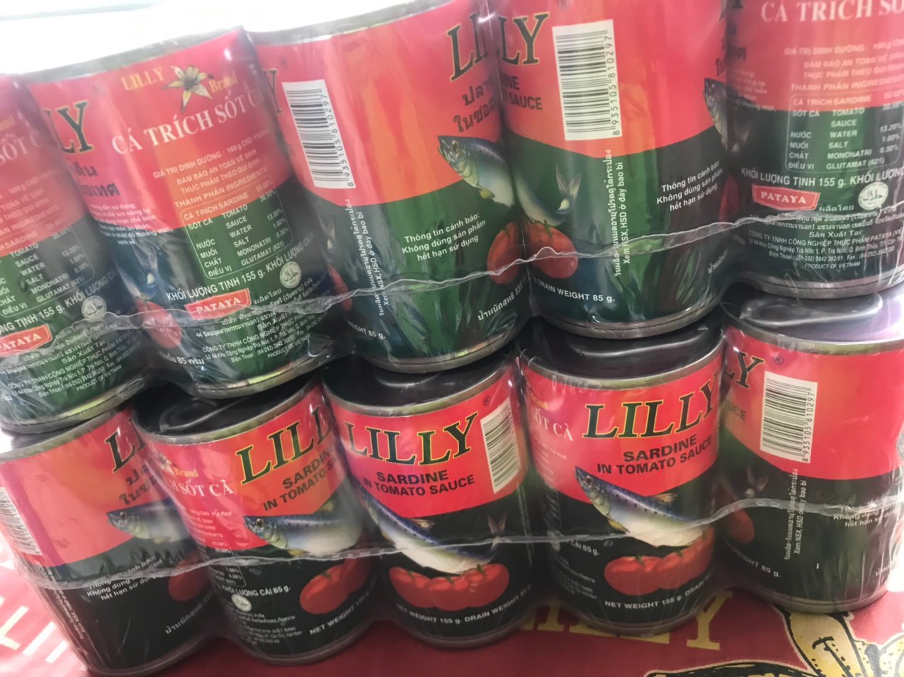 Combo 10 Hộp CÁ NỤC SỐT CÀ LILY 155G