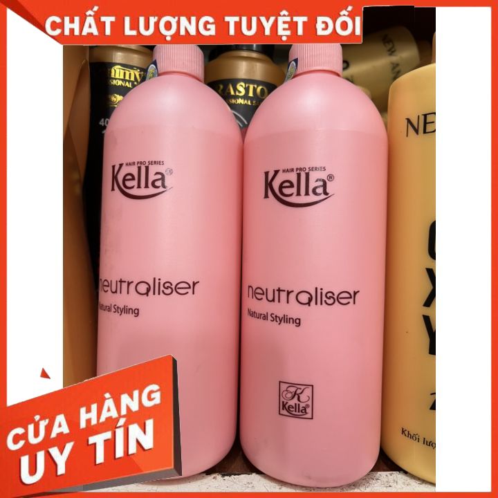 Dập lạnh đa năng kella 1000ml - chai màu hông- định hình tóc sau khi uấn