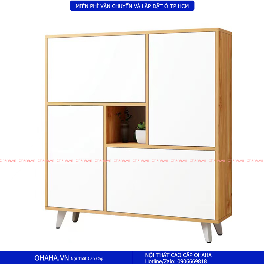 [ Freeship HCM ] [Có ảnh thực tế]  TỦ GIÀY GỖ CAO CẤP SQUARE 01 OHAHA - SQ01