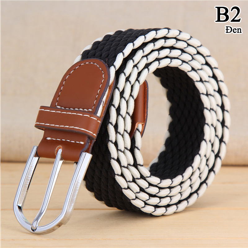 Thắt lưng vải dù co giãn B - 12 màu