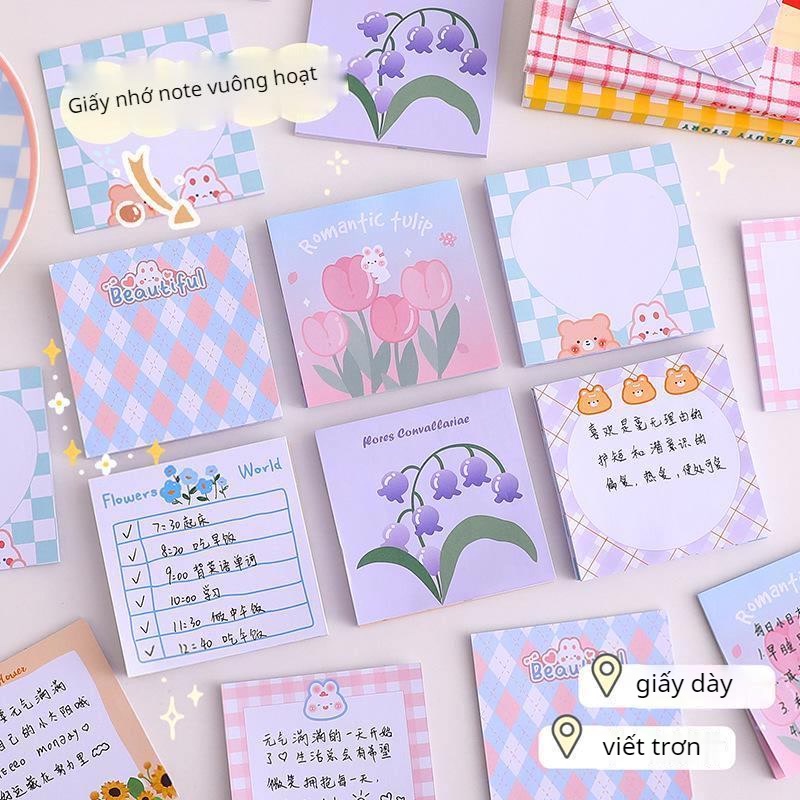 Giấy Note 80 Tờ Cute Giấy Ghi Chú Cartoon Dễ Thương Nhiều Hình Hoạt Họa Đáng Yêu GA625