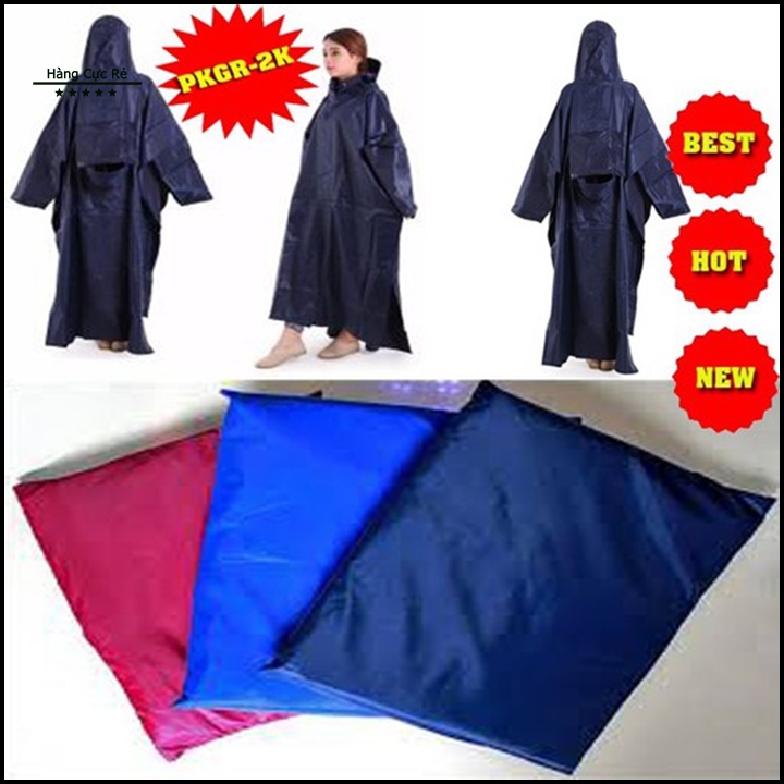 Áo mưa 2 đầu vải dù cao cấp, freesize HCR