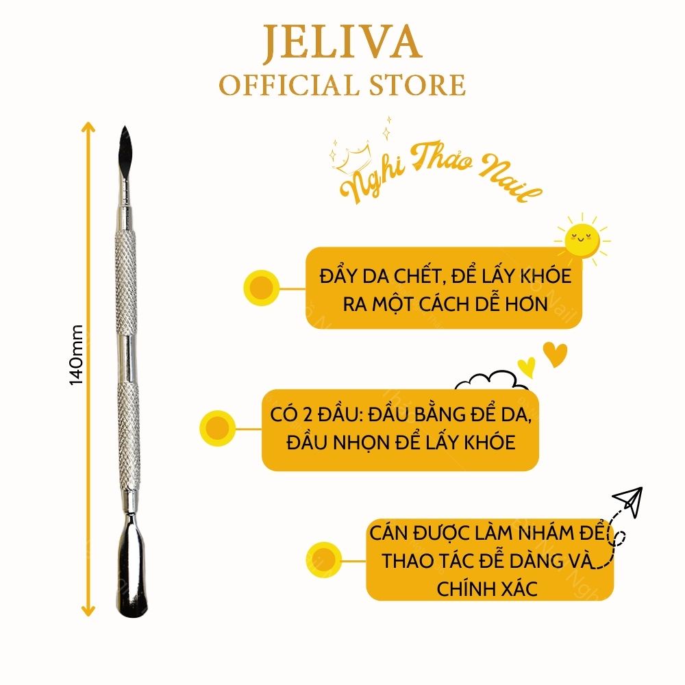 Cây đẩy da chết nail JELIVA