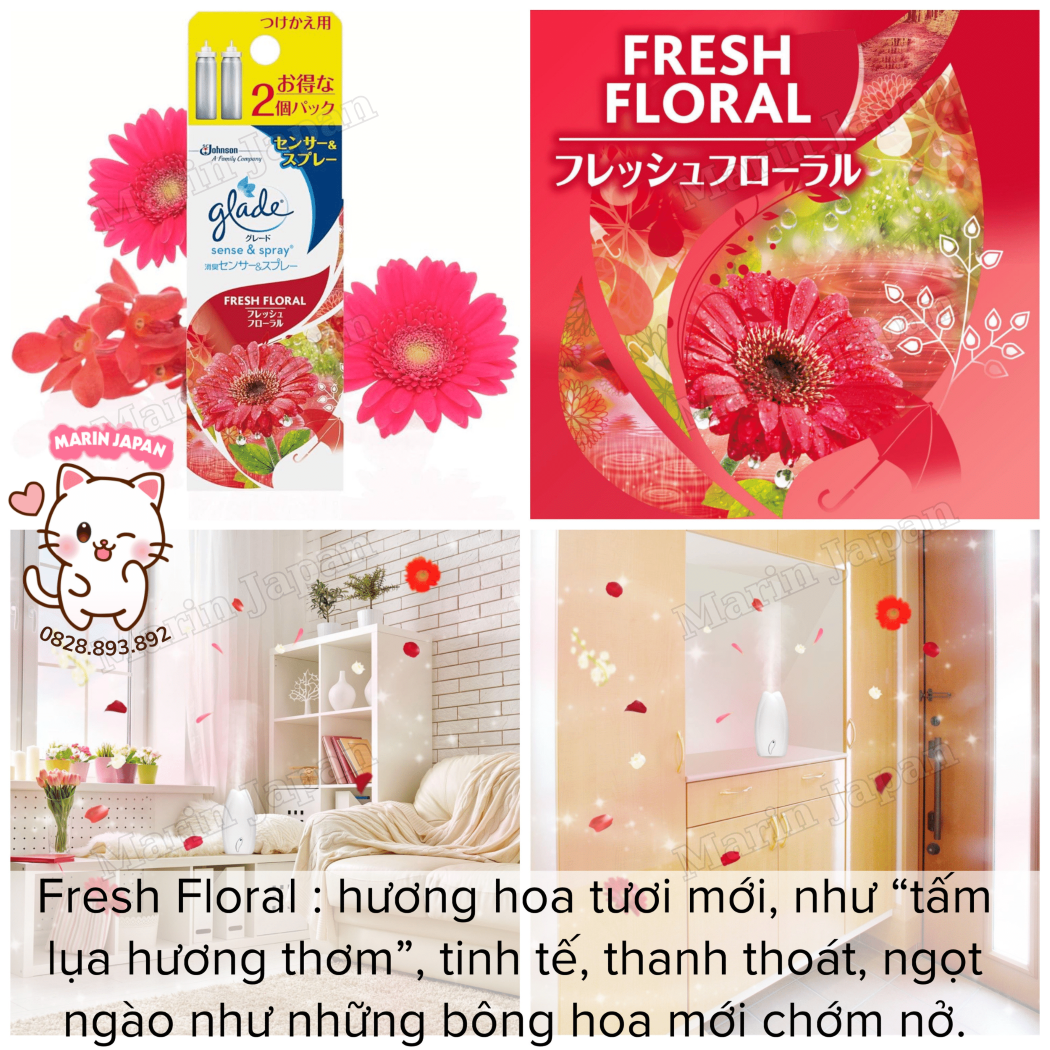 Máy xịt thơm phòng tự động glade johnson hàng nội địa nhật bản
