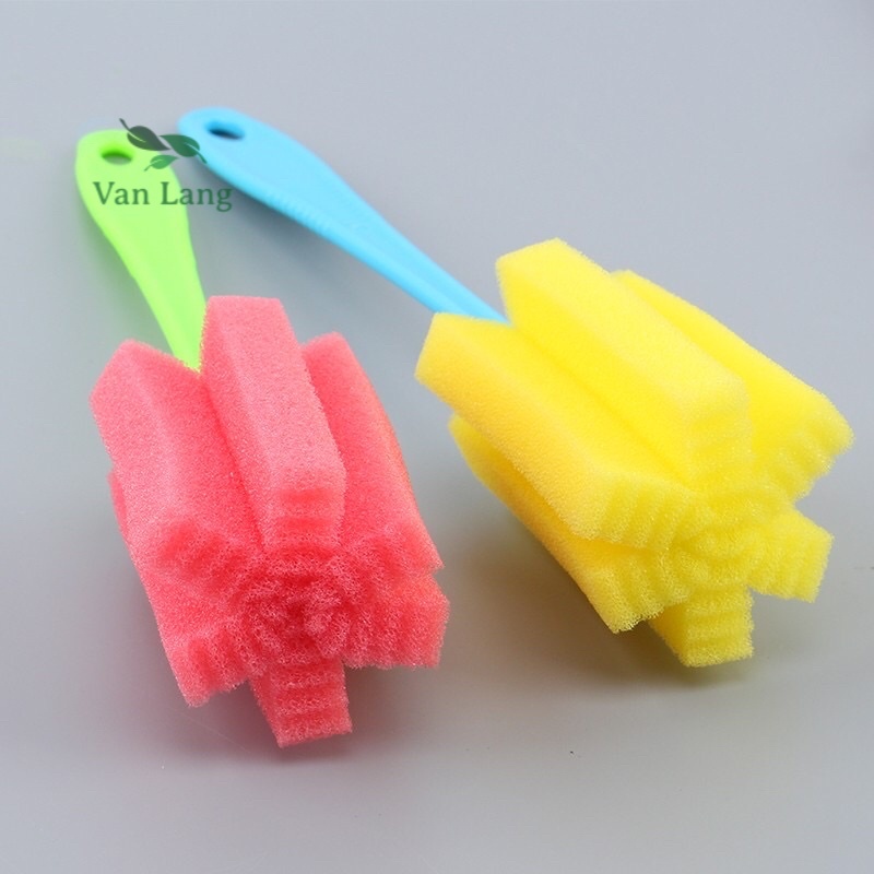 Que cọ rửa cốc, ly, bình sữa bằng bọt biển cao cấp