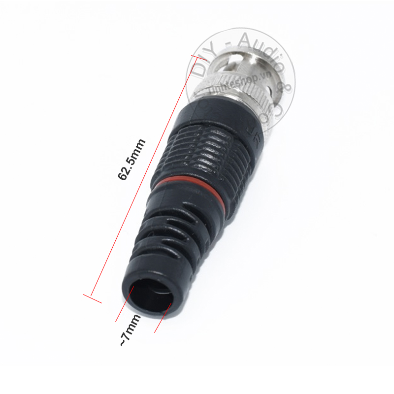 Đầu bấm BNC cho cáp đồng trục camera CCTV chuôi nhựa OD6mm - 1 chiếc