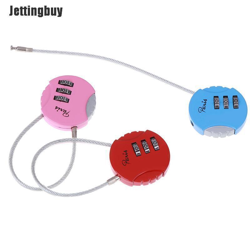 Jettingbuy 1 chiếc ổ khóa vali hành lý du lịch mã kết hợp 3 chữ số mini 3.7*9cm