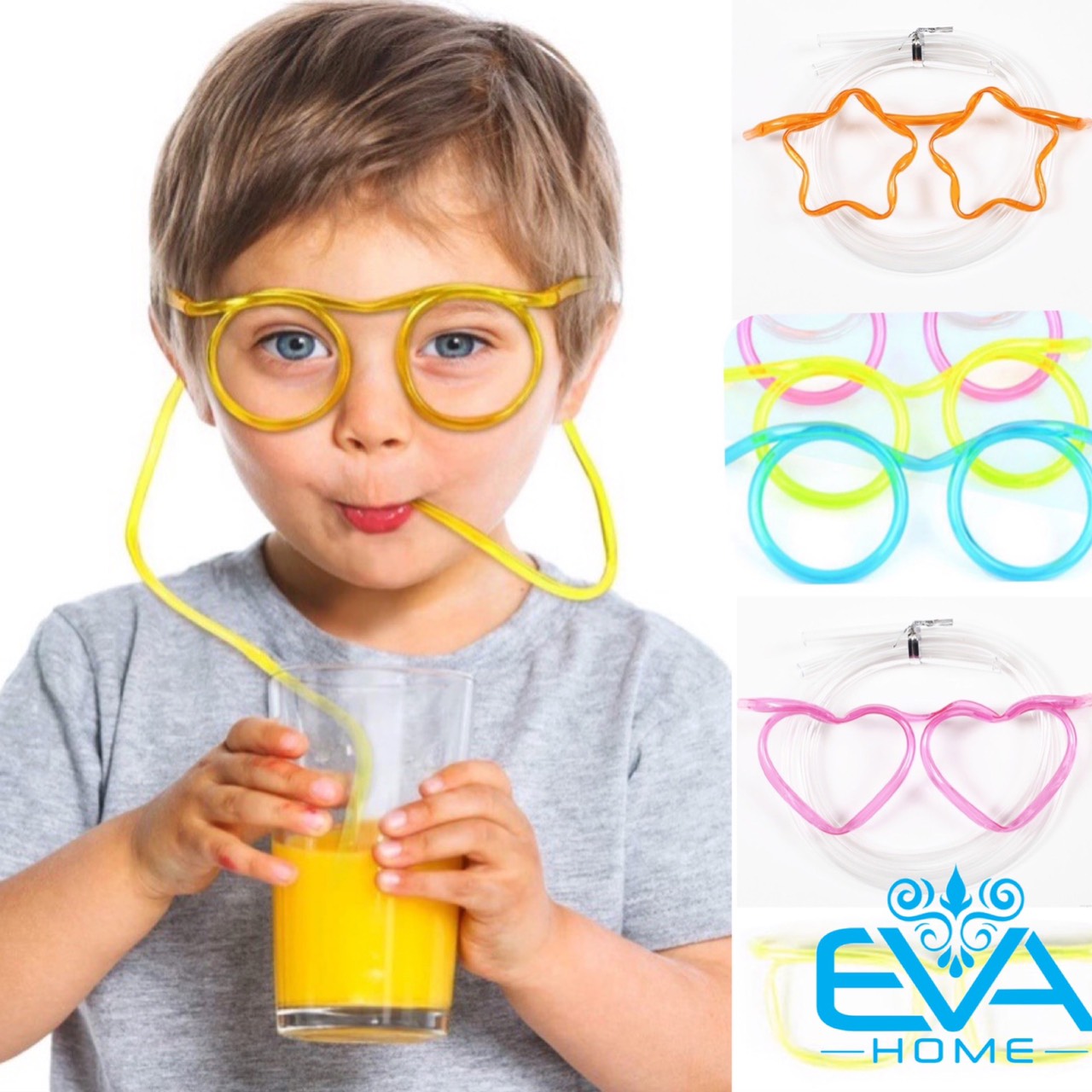 Ống Hút Mắt Kính Gọng Ngôi Sao Cute Vui Nhộn Độc Đáo M2369