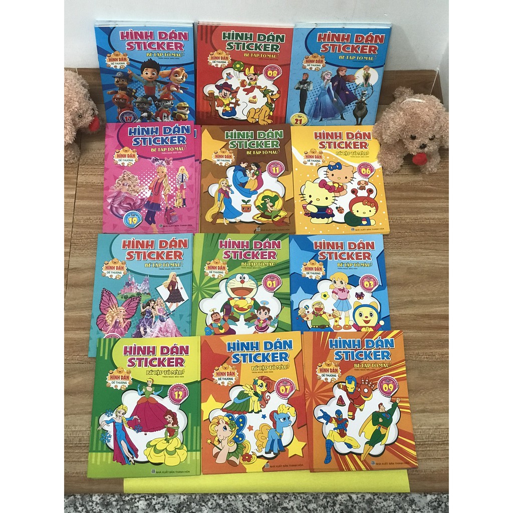 [HCM]Tập Tô Màu Cho Bé Yêu Thỏa Thích Sáng Tạo CÓ STICKER.
