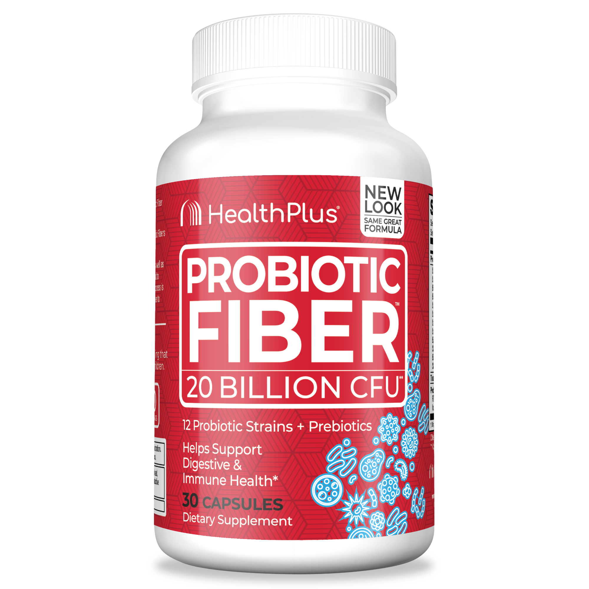 PROBIOTIC FIBER with 20 Billion CFU 12 Probiotic Strains Giúp hệ miễn dịch