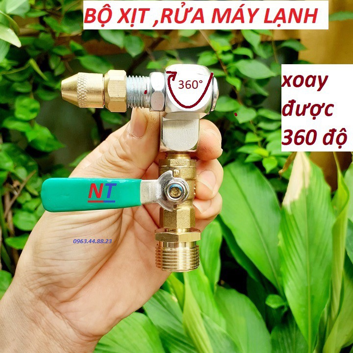 Súng xịt - súng rửa xe áp lực cao mini cho máy xịt rửa áp lực cao (Ren ngoài 22mm) xoay 360 độ
