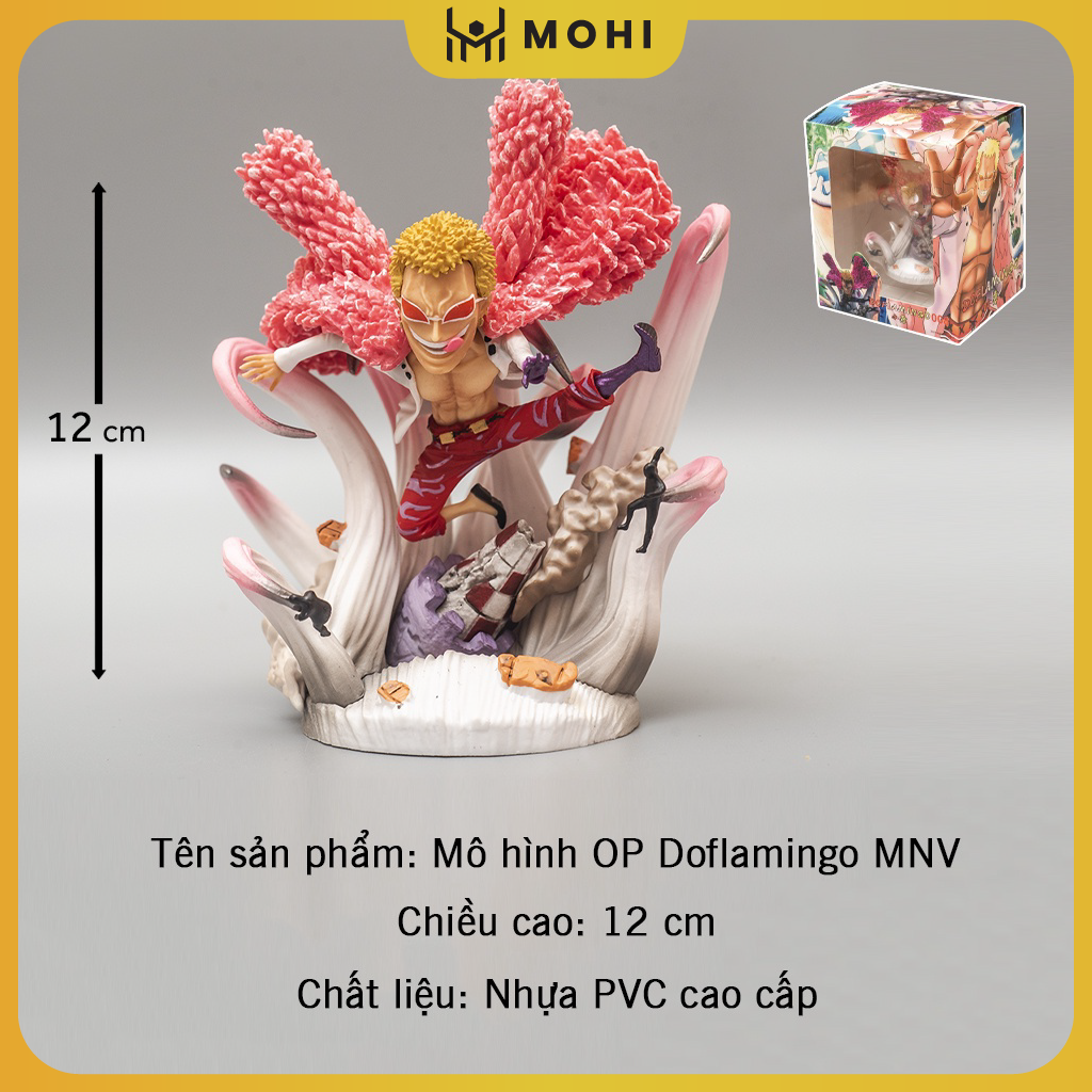 [Có bản LED] - Mô hình Doflamingo cao 12cm full BOX, mô hình One Piece