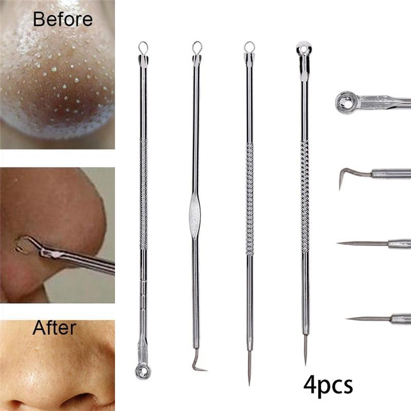 Bộ 4 Cây Lấy Nhân Mụn Cao Cấp (8 Đầu)