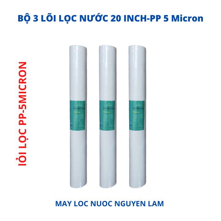 (HCM) Lõi Lọc Nước 20 Inch PP-5 Micron - (Lõi Lọc Thô Số 1)
