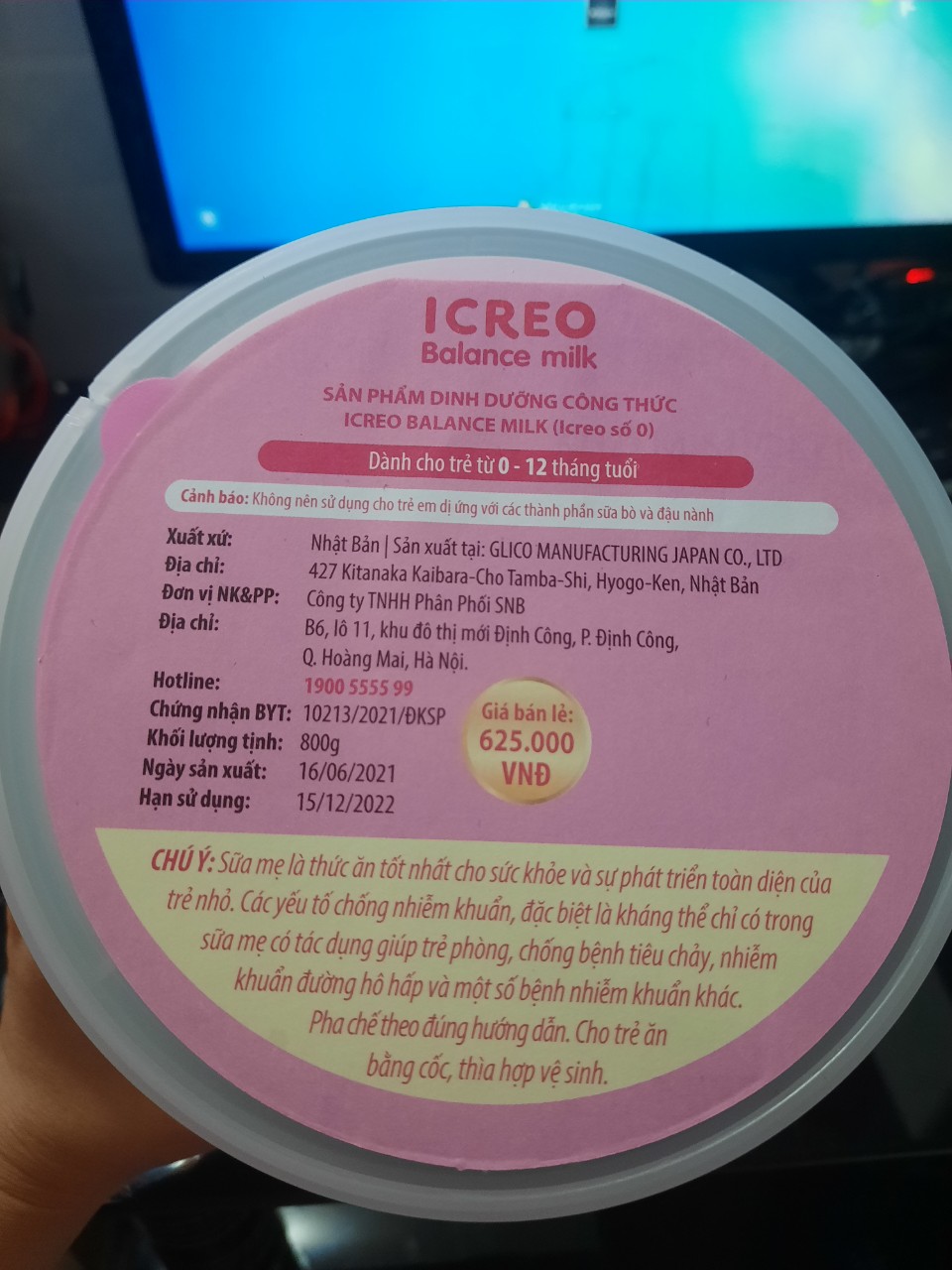 Sữa bột Glico số 0 lon 800g HSD 5_2024