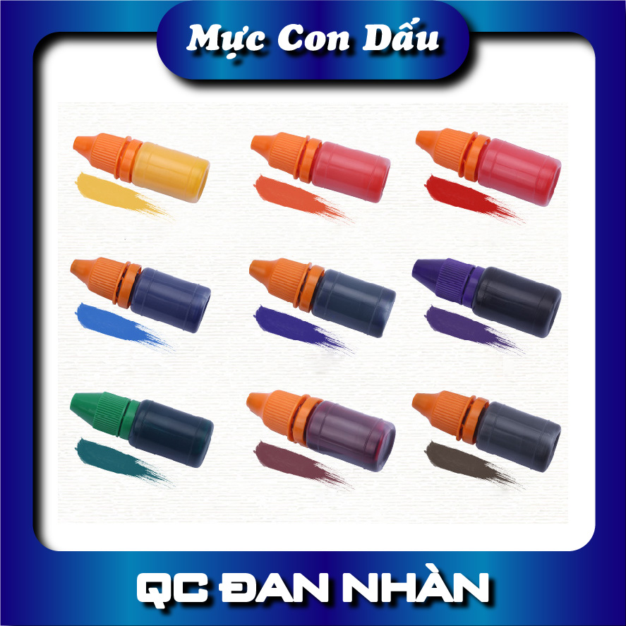 Mực con dấu, bình mực cho con dấu đống mộc 10ml