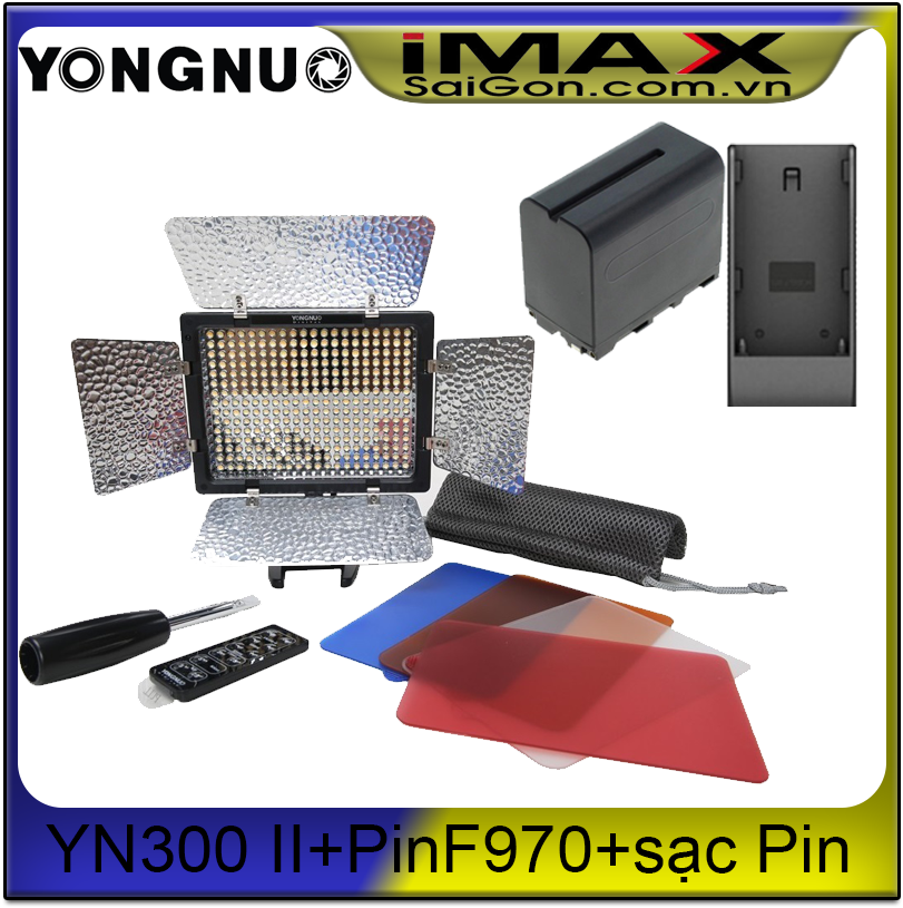 Đèn Led Yongnuo YN-300 III + Bộ 01 viên pin F970 & 01 sạc V615