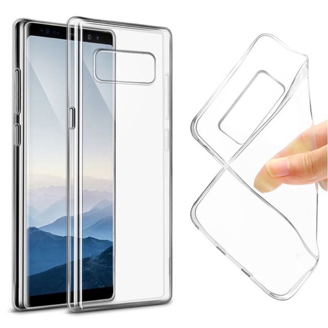 Ốp lưng Silicon trong suốt cho Samsung Galaxy Note 8, Note 9, Note 10, Note 10 Plus