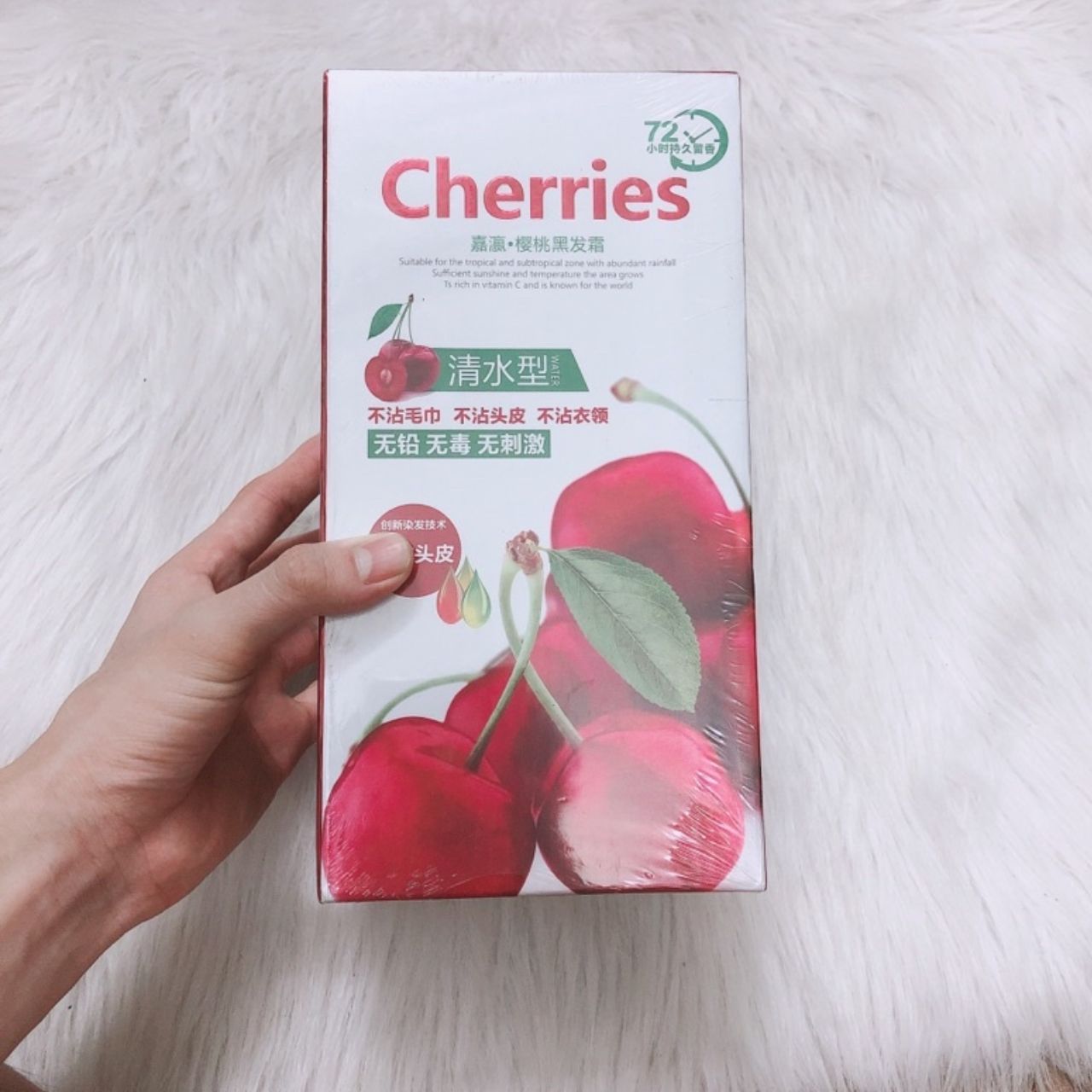 Thuốc nhuộm tóc đen Cherries chuyên gia phủ tóc bạc, phủ tóc trắng