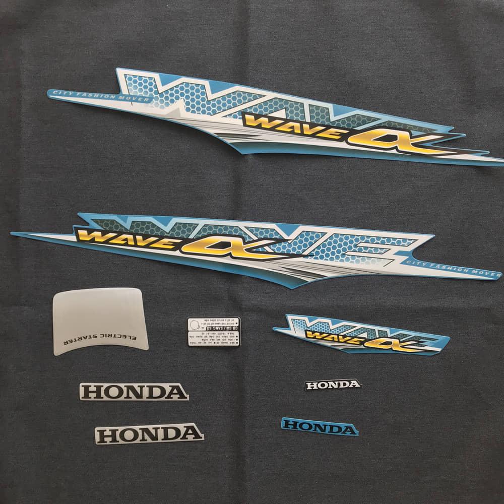 [HCM][DECAL] Bộ tem dán xe máy wave anpha đời 2018 3 lớp xịn (MÀU CAM )
