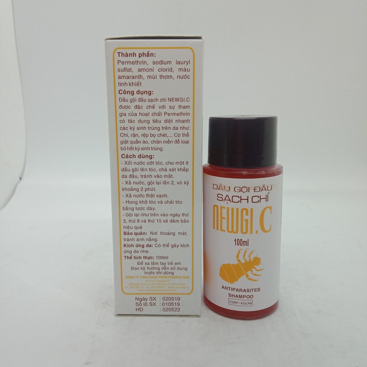 Dầu gội tri chấy (chí) NEWGI.C( lọ 100ml)