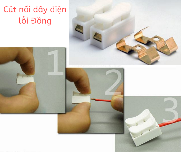 10 chiếc Cút nối dây điện Lỗi ĐỒNG - An Toàn - Bền Bỉ - Tiết Kiệm Thời gian thi công