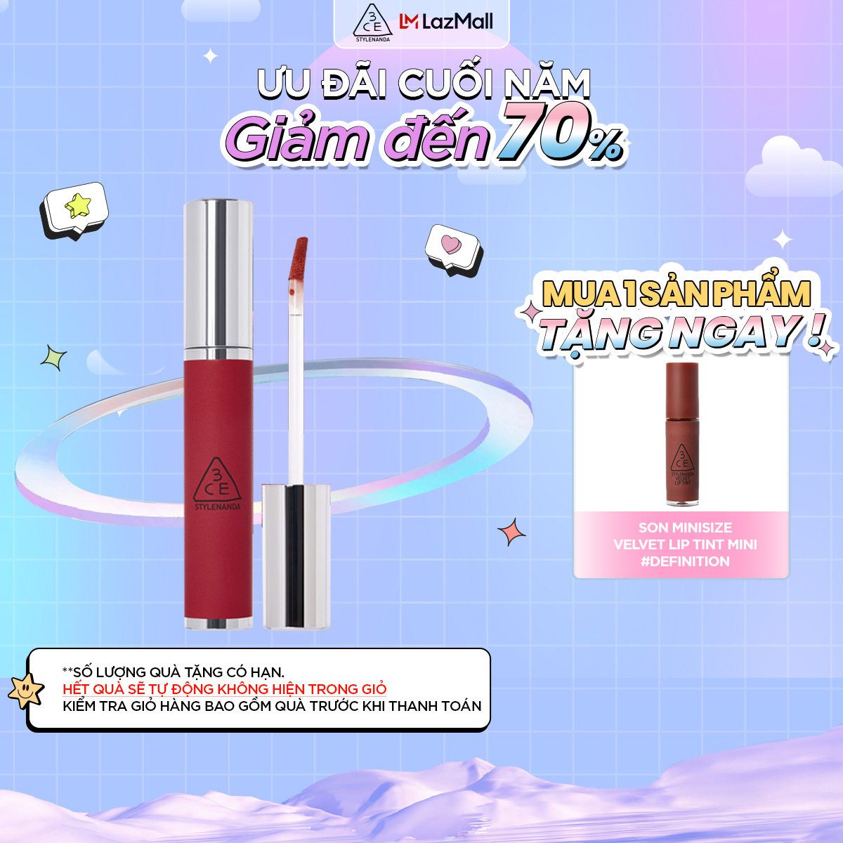 3CE HAZY LIP CLAY
