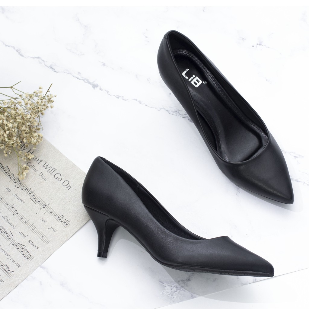Giày Cao Gót 5cm Đế Nhọn Trơn Basic 5361
