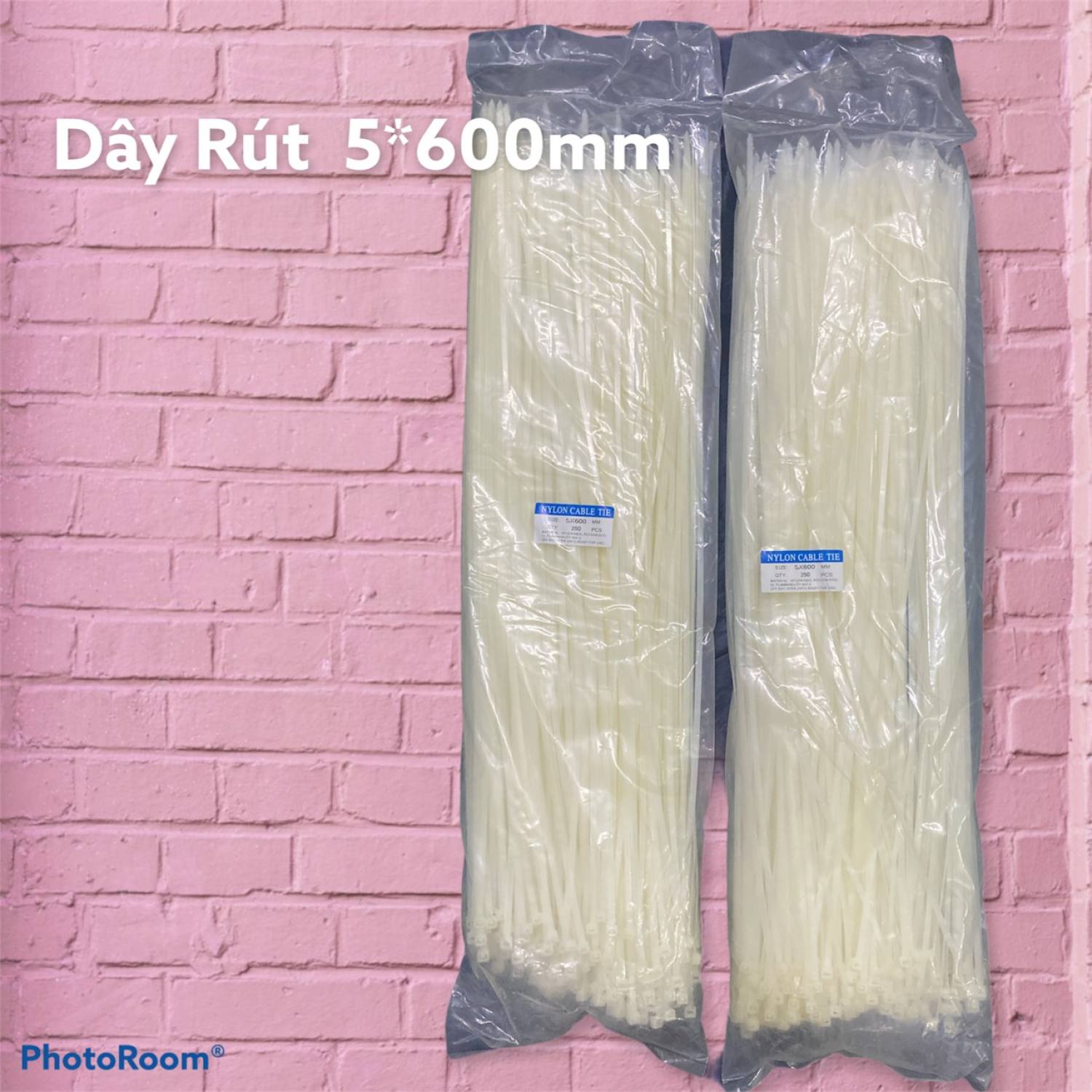 Dây rút nhựa 5*600mm ( ĐÓNG GÓI 1 BỊCH GỒM 250 SỢI DÂY RÚT )