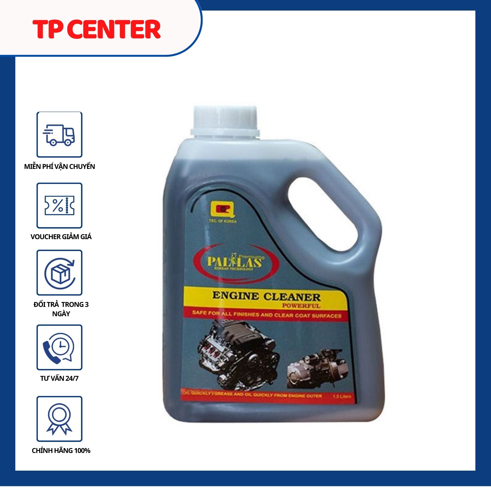 Dung dịch rửa lóc máy cực mạnh Pallas Engine Cleaner Powerful 500ml