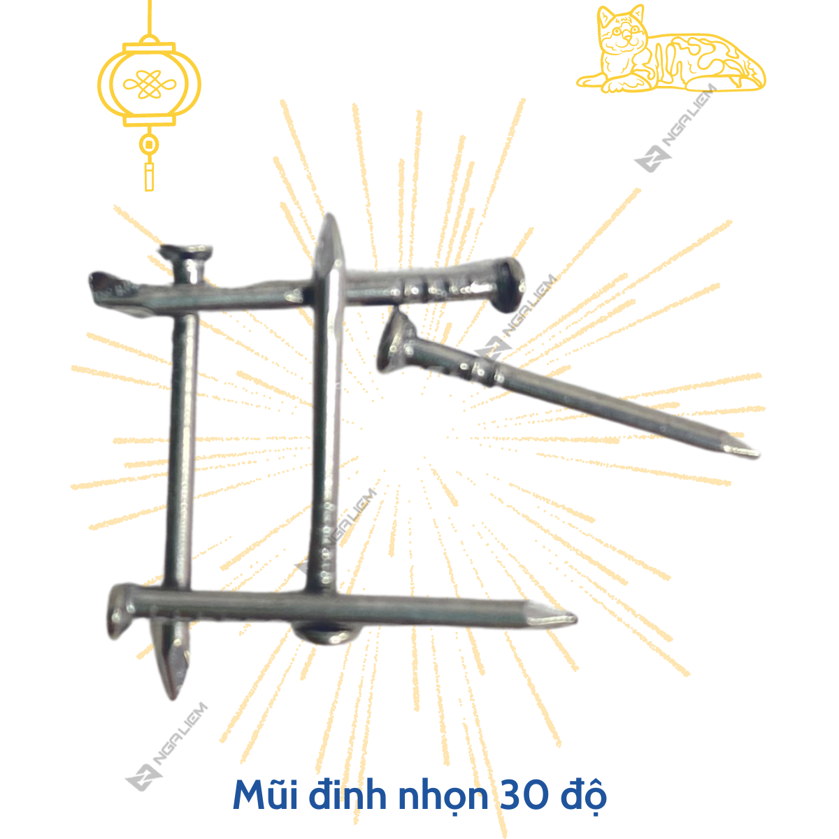 Đinh Chì Đóng Gỗ Loại Xịn Đủ Size Hàn Quốc (2cm; 2.5cm; 3cm; 4cm; 5cm; 6cm; ...; 100cm; 120cm) [Bán LẠNG]