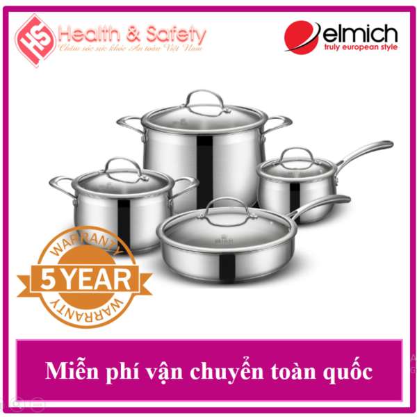 Bộ Nồi Chảo Inox Elmich Cao Cấp DIVA EL3246 - Bảo Hành 5 Năm