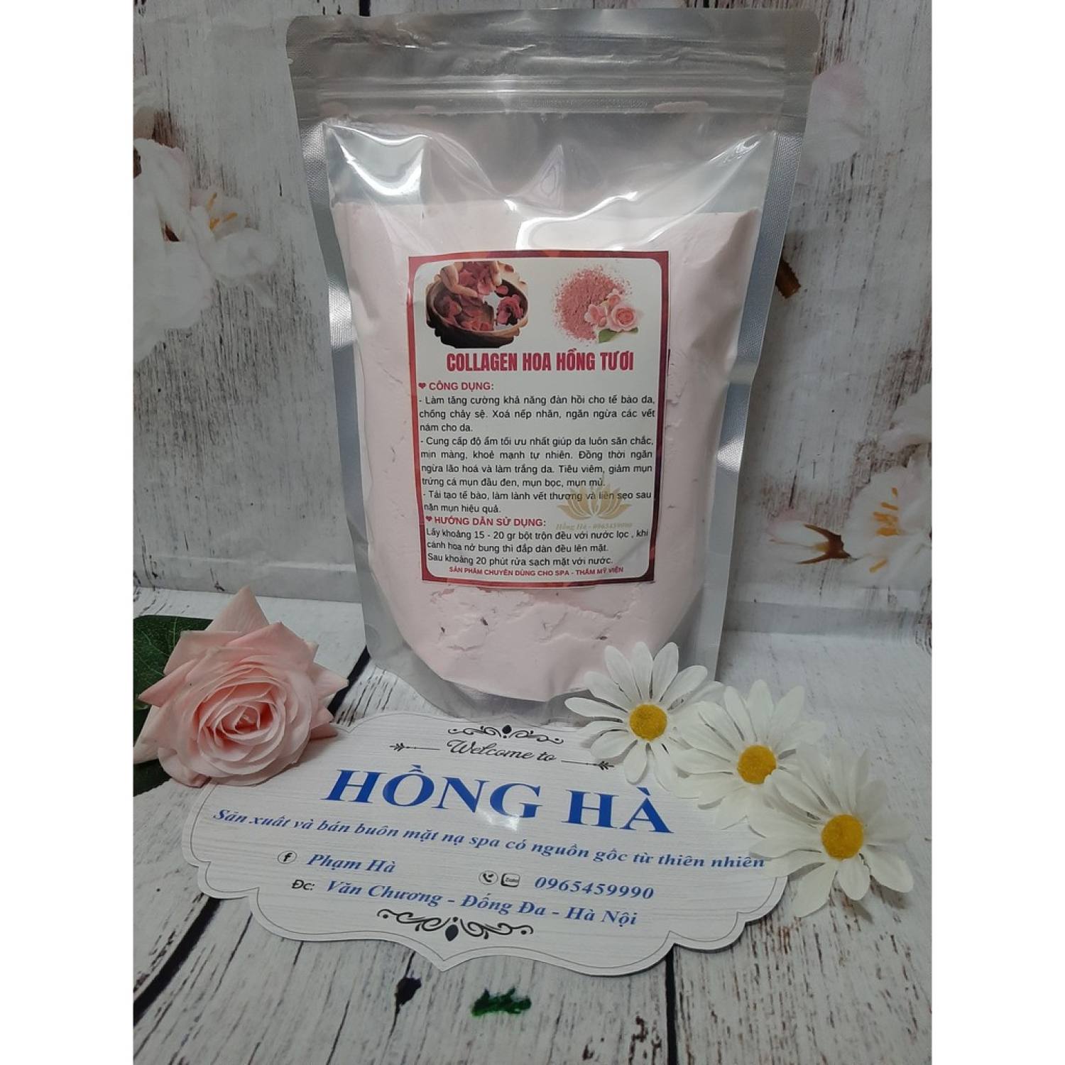 Mặt nạ collagen hoa hồng handmade 100gr