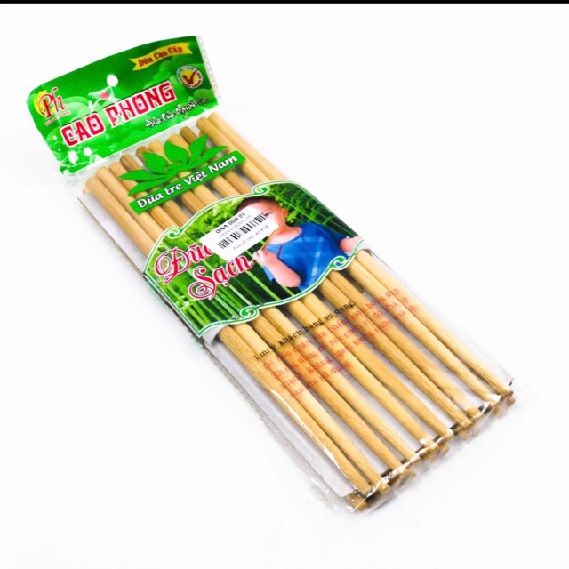 COMBO 20 Đôi Đũa Tre Tự Nhiên Không Pha