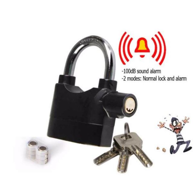 Ổ khóa có còi báo động chống trộm
