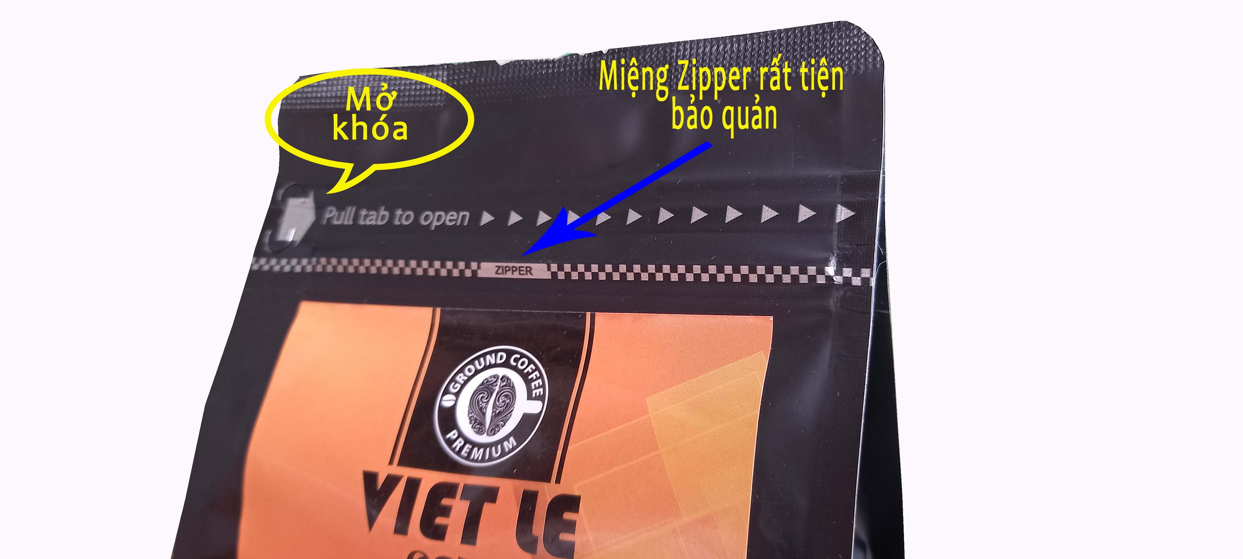 1kg Cà phê bột Robusta rang mộc Túi Pocket