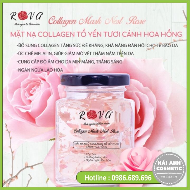 Mặt Nạ Yến Tươi Collagen Hoa Hồng