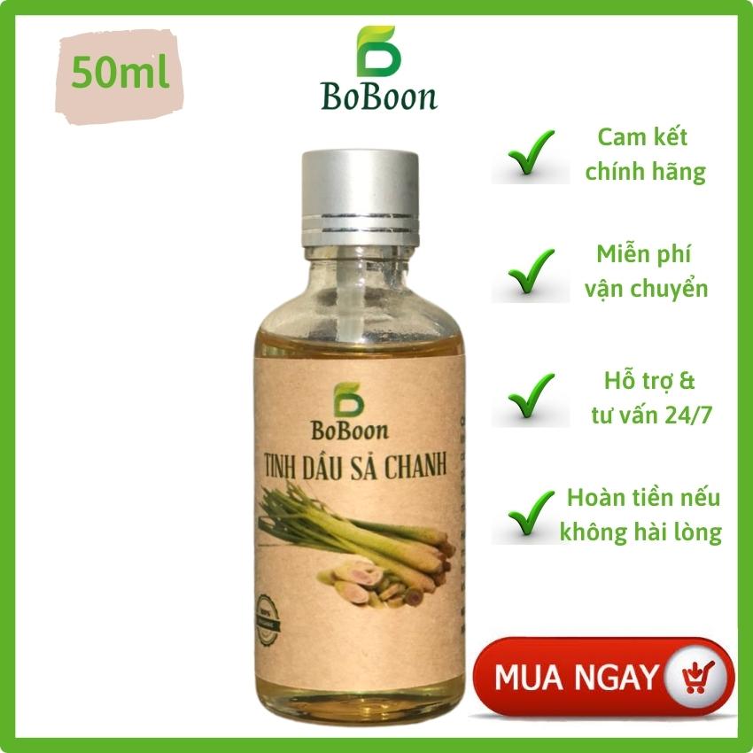 [CHÍNH HÃNG] Tinh Dầu Sả Chanh Thiên Nhiên Nguyên Chất BoBoon 50ml đuổi muỗi và côn trùng, diệt khuẩn, xông phòng, thư giãn giảm stress - Tinh dầu Spa, Tinh dầu Yoga