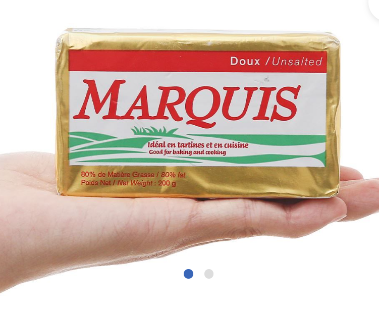 Bơ Marquis 80% béo - Gói 200gr