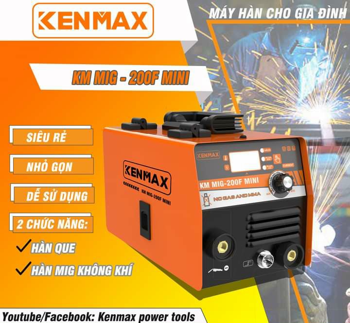 Máy hàn MIG 2 chức năng Kenmax ( MIG 200F MINI ) . Hàng Mới 100%
