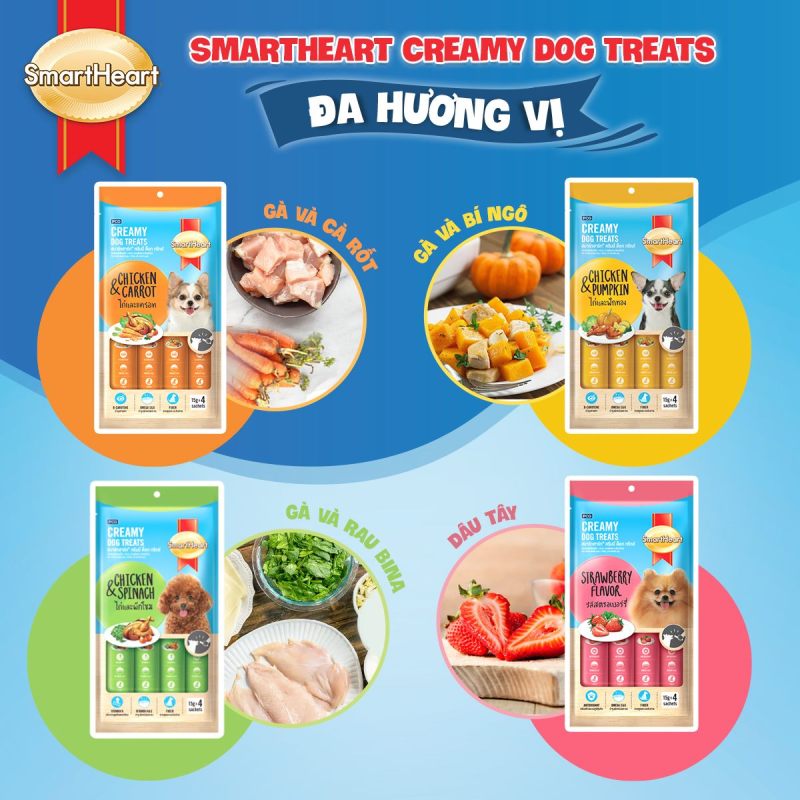 Soup kem thưởng cho chó Smartheart creamy 60g