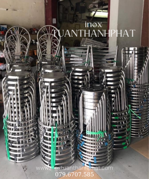 Ghế Đẩu 50cm - Ghế bàn ăn inox