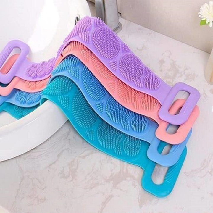 Cọ lưng - dây tắm cọ lưng - silicon 2 mặt có gai giúp bạn làm sạch làn gia nhẹ nhàng