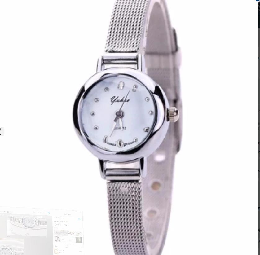 [HCM]đồng hồ dây thép không gỉ yuhao bạc