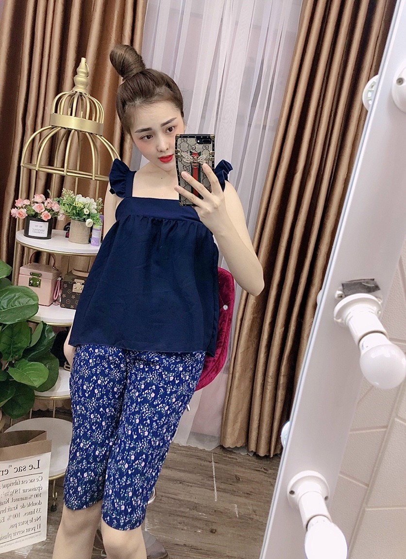 Set Đồ Lửng Bông Áo Trơn Kate Lụa Mềm Đẹp Dưới 49kg