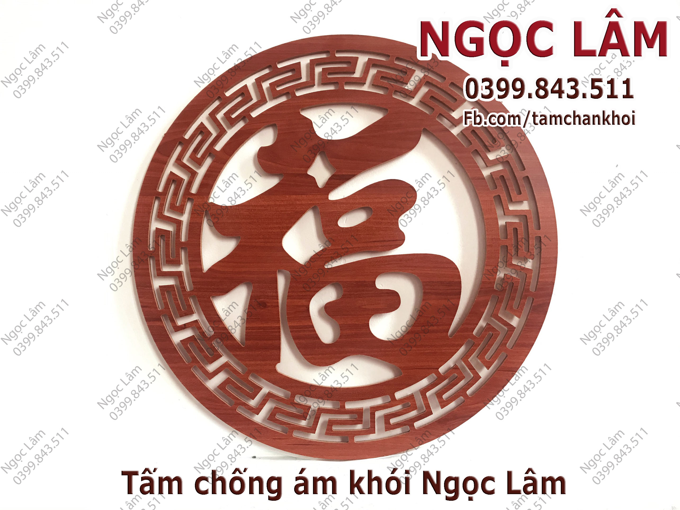 Ốp trang trí ban thờ 41x41cm chữ Phúc